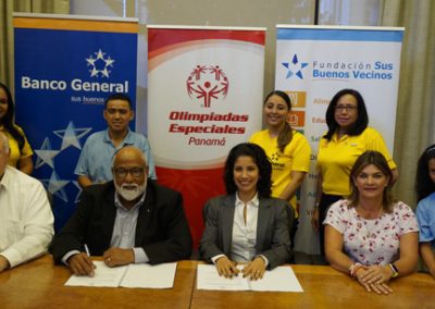 Banco General Patrocinador Fundador de Olimpiadas Especiales Panamá