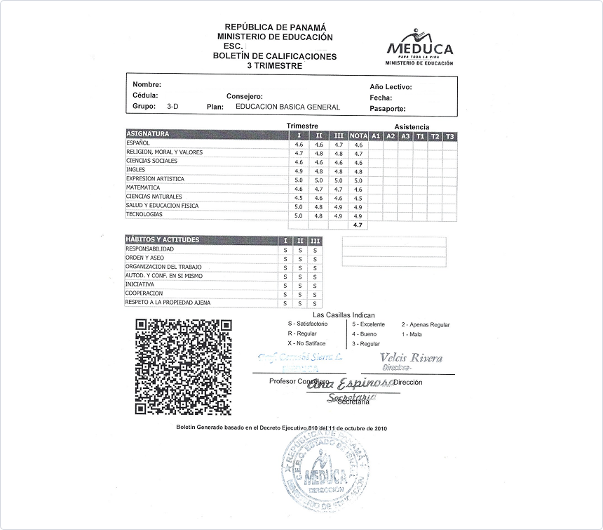 Ejemplo de documento escaneado